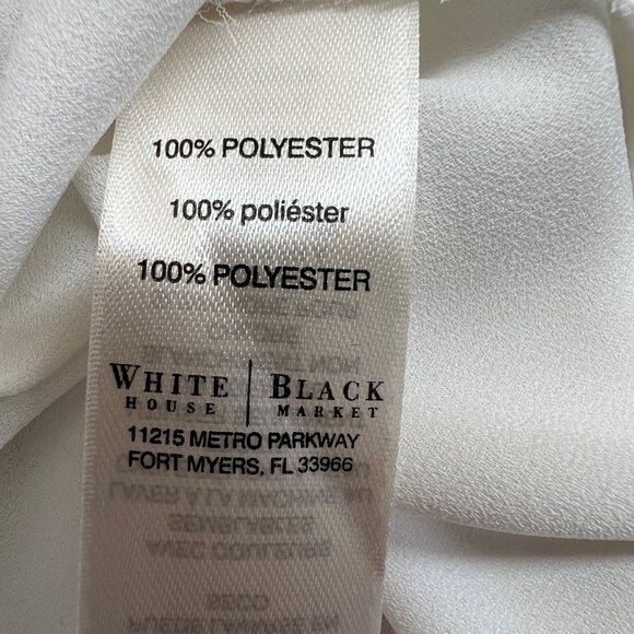 WHBM Ruffle Front Sleeveless Shell Blouse White Size Medium NWT - Picture 10 of 13